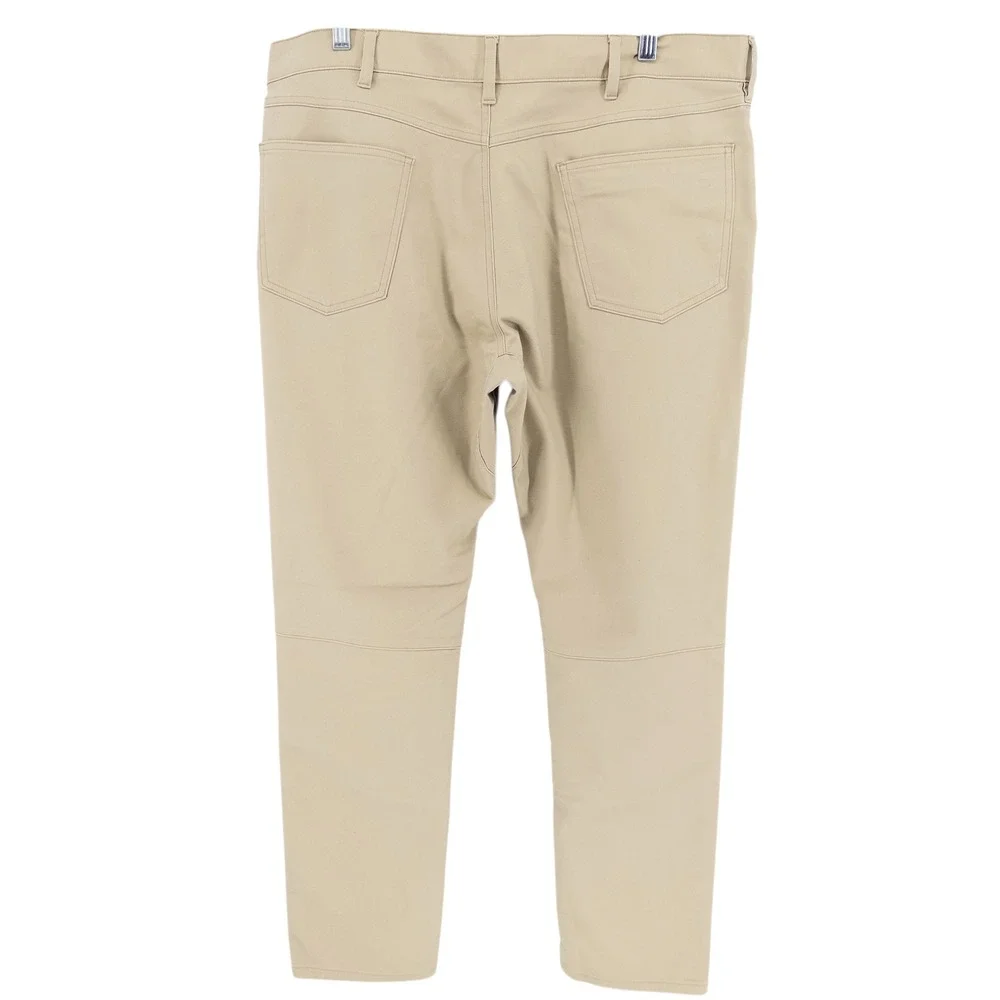 Polo Ralph Lauren Mens 36x32 Stretch Slim Fit Dobby Performance Pants Tan Chinos